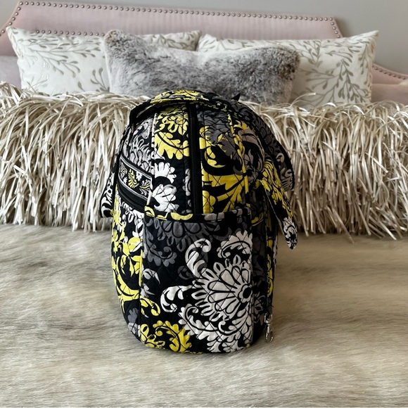 VERA BRADLEY Baroque 2010 Stroll Around Baby Diaper Bag Tote Black Yellow Y2K - Picture 7 of 17